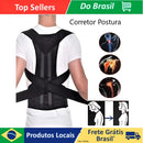 Corretor Postural Colete Cervical Cinta Alinha Coluna Unissex Postura Regulavel
