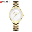 Relógio de pulso feminino CURREN, modelo simples e elegante, leve e extravagante, com mecanismo de quartzo Geneva, lançamento de 2017.