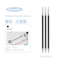 Kawaii 3 Cor Multifuncional Retrátil Caneta Gel 0.5mm Triangular Confortável Grip Pen Holder Papelaria Caneta