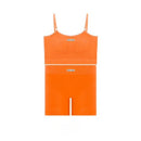 Conjunto de roupa íntima sem costura Roupa de ioga para mulheres Camiseta regata Calças de ioga Letras em inglês Sem costura Casual Cobertura