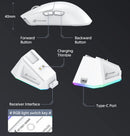Attack Shark X11 Mouse Sem Fio Bluetooth Três Modos 2.4G PAW3311 RGB PC Base de carregamento magnético, Gaming E-sports Mouse
