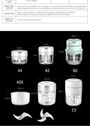 Máquina de Cozinha Multifuncional Automática com Moedor de Carne Doméstico, Misturador de Alimentos Complementares para Bebês e Alho Picado