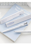 Kawaii 3 Cor Multifuncional Retrátil Caneta Gel 0.5mm Triangular Confortável Grip Pen Holder Papelaria Caneta