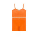 Conjunto de roupa íntima sem costura Roupa de ioga para mulheres Camiseta regata Calças de ioga Letras em inglês Sem costura Casual Cobertura