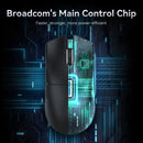 Attack Shark X11 Mouse Sem Fio Bluetooth Três Modos 2.4G PAW3311 RGB PC Base de carregamento magnético, Gaming E-sports Mouse