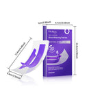 Fitas clareadoras roxas para dentes: clareiam os dentes, removem placa bacteriana, manchas, promovem higiene bucal, reduzem a sensibilidade e são ideais para clareamento dental.