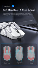 Attack Shark X11 Mouse Sem Fio Bluetooth Três Modos 2.4G PAW3311 RGB PC Base de carregamento magnético, Gaming E-sports Mouse