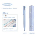 Kawaii 3 Cor Multifuncional Retrátil Caneta Gel 0.5mm Triangular Confortável Grip Pen Holder Papelaria Caneta