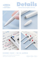 Kawaii 3 Cor Multifuncional Retrátil Caneta Gel 0.5mm Triangular Confortável Grip Pen Holder Papelaria Caneta