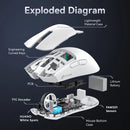 Attack Shark X11 Mouse Sem Fio Bluetooth Três Modos 2.4G PAW3311 RGB PC Base de carregamento magnético, Gaming E-sports Mouse