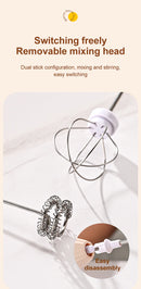 Batedeira elétrica sem fio Mini batedeira para café Portátil Carregamento USB Bate automaticamente claras de ovo Creme Cozimento caseiro