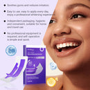 Fitas clareadoras roxas para dentes: clareiam os dentes, removem placa bacteriana, manchas, promovem higiene bucal, reduzem a sensibilidade e são ideais para clareamento dental.