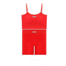 Conjunto de roupa íntima sem costura Roupa de ioga para mulheres Camiseta regata Calças de ioga Letras em inglês Sem costura Casual Cobertura