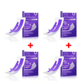 Fitas clareadoras roxas para dentes: clareiam os dentes, removem placa bacteriana, manchas, promovem higiene bucal, reduzem a sensibilidade e são ideais para clareamento dental.