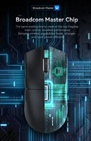 Attack Shark X11 Mouse Sem Fio Bluetooth Três Modos 2.4G PAW3311 RGB PC Base de carregamento magnético, Gaming E-sports Mouse
