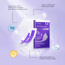 Fitas clareadoras roxas para dentes: clareiam os dentes, removem placa bacteriana, manchas, promovem higiene bucal, reduzem a sensibilidade e são ideais para clareamento dental.