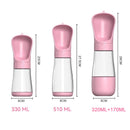 Garrafa de água portátil para cães com recipiente para comida, dispensador de água 2 em 1 para viagens, ideal para cães de pequeno e grande porte, gatos e labradores.