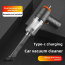 Aspirador de pó sem fio, potente, com dupla função de sucção e sopro, ideal para remoção de poeira em carros e residências.