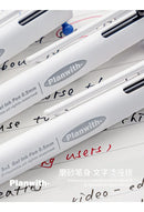 Kawaii 3 Cor Multifuncional Retrátil Caneta Gel 0.5mm Triangular Confortável Grip Pen Holder Papelaria Caneta