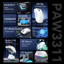 Attack Shark X11 Mouse Sem Fio Bluetooth Três Modos 2.4G PAW3311 RGB PC Base de carregamento magnético, Gaming E-sports Mouse