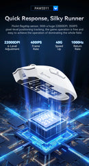 Attack Shark X11 Mouse Sem Fio Bluetooth Três Modos 2.4G PAW3311 RGB PC Base de carregamento magnético, Gaming E-sports Mouse