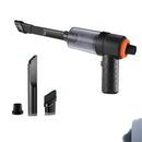 Aspirador de pó sem fio, potente, com dupla função de sucção e sopro, ideal para remoção de poeira em carros e residências.
