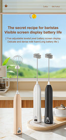 Batedeira elétrica sem fio Mini batedeira para café Portátil Carregamento USB Bate automaticamente claras de ovo Creme Cozimento caseiro